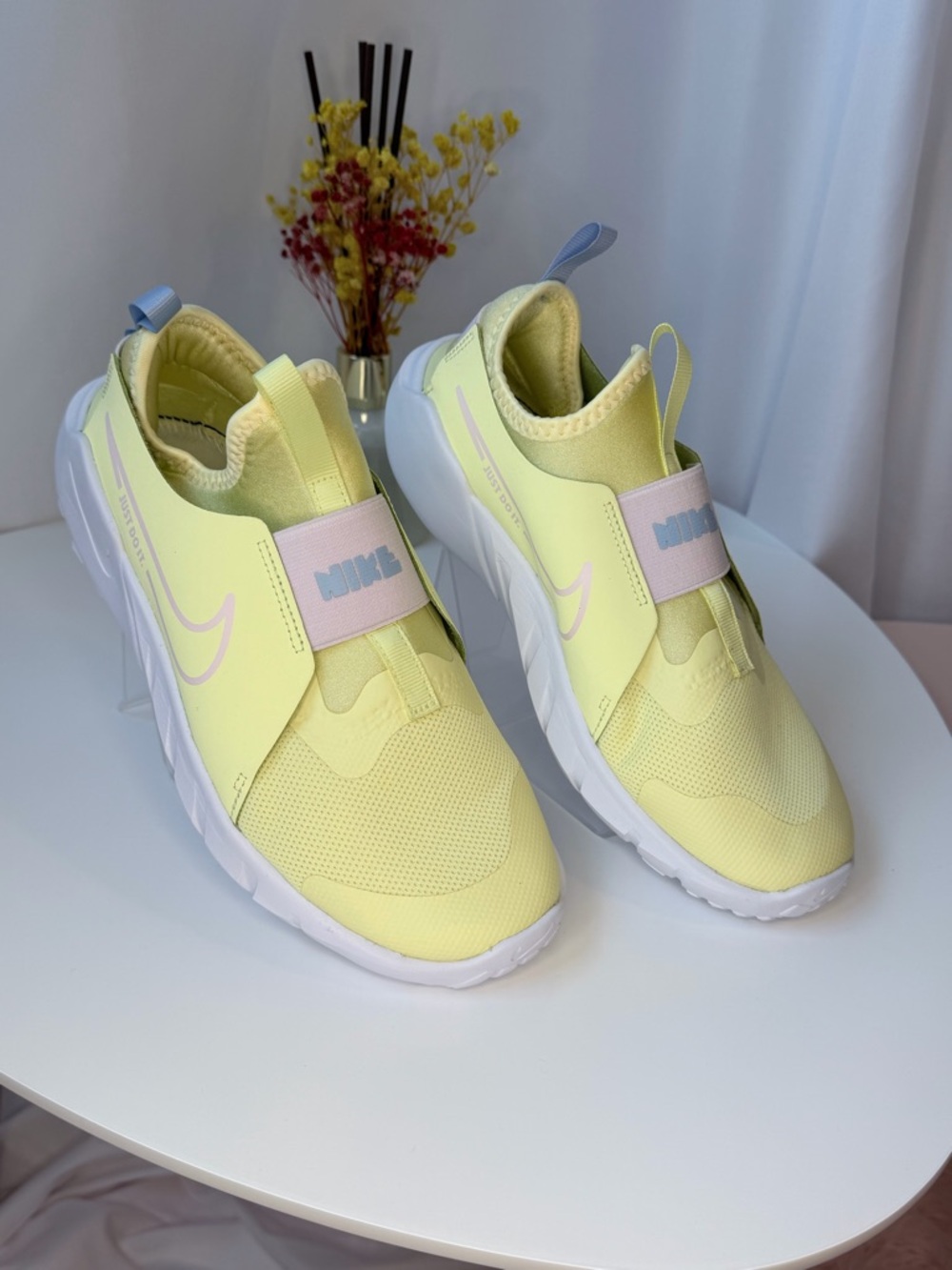 Nike Light Yellow Slip-On Athletic Shoes